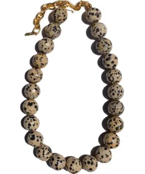 House of Marne Women's Black / Brown Dalmatian Choker