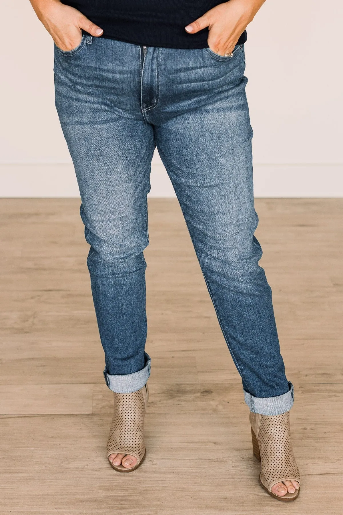 KanCan High-Rise Cigarette Leg Jeans- Kelly Wash