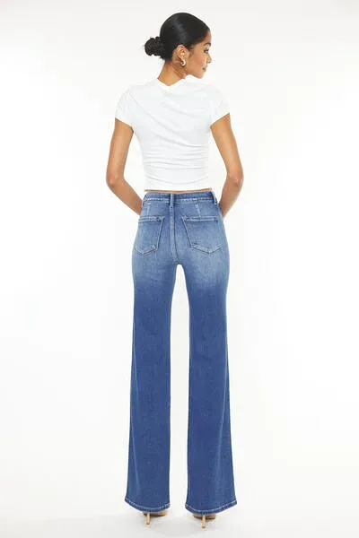 Kancan Ultra High Waist Gradient Flare Jeans