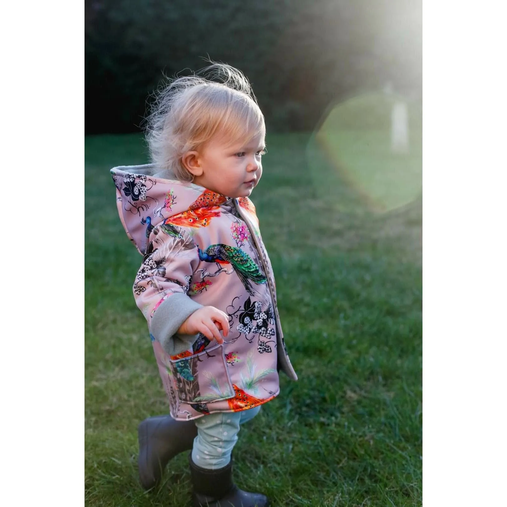 Kids Showerproof Jacket | Dusky Peacocks Splasher