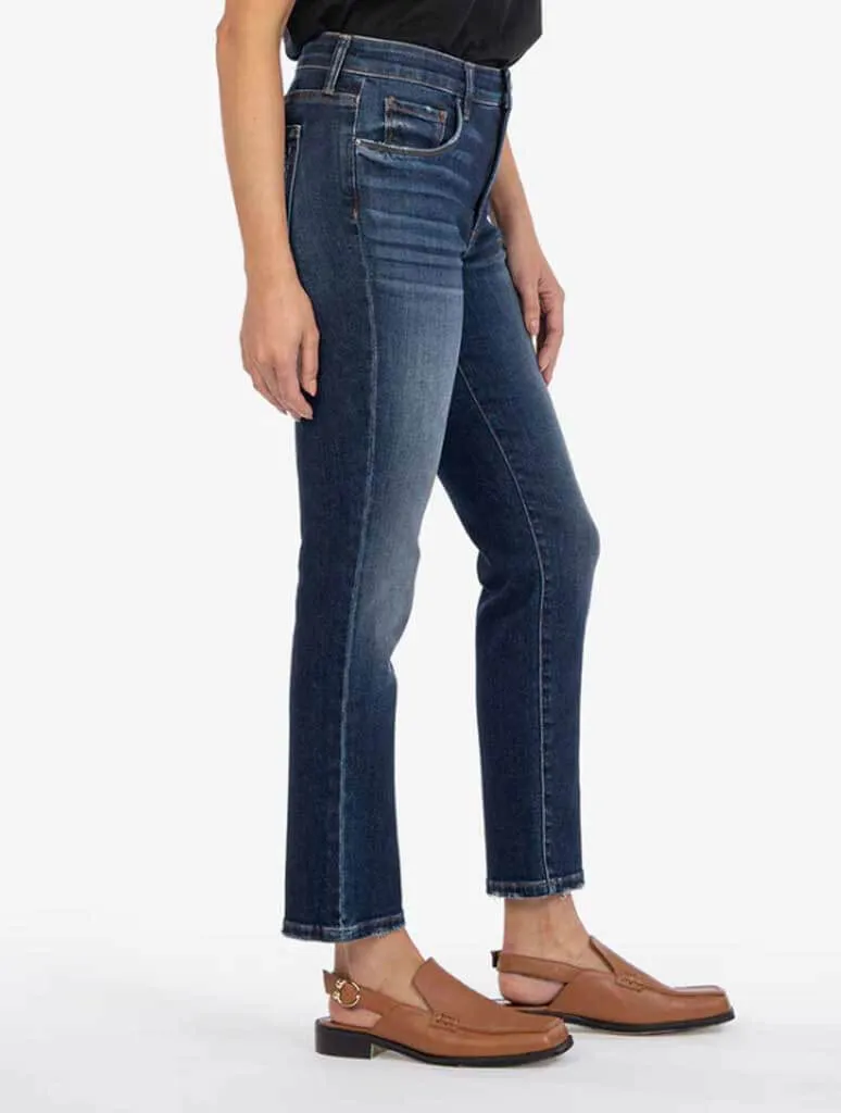 Kut From The Kloth Reese High Rise Fab Ab Ankle Straight Leg Jean in Enchantment