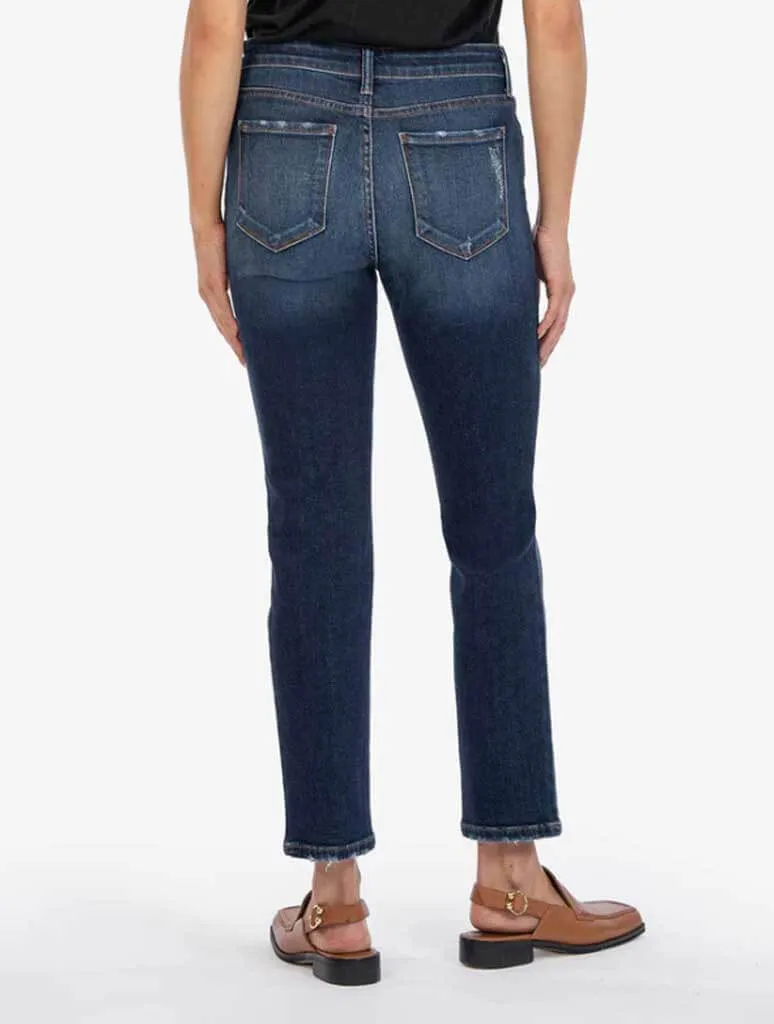 Kut From The Kloth Reese High Rise Fab Ab Ankle Straight Leg Jean in Enchantment