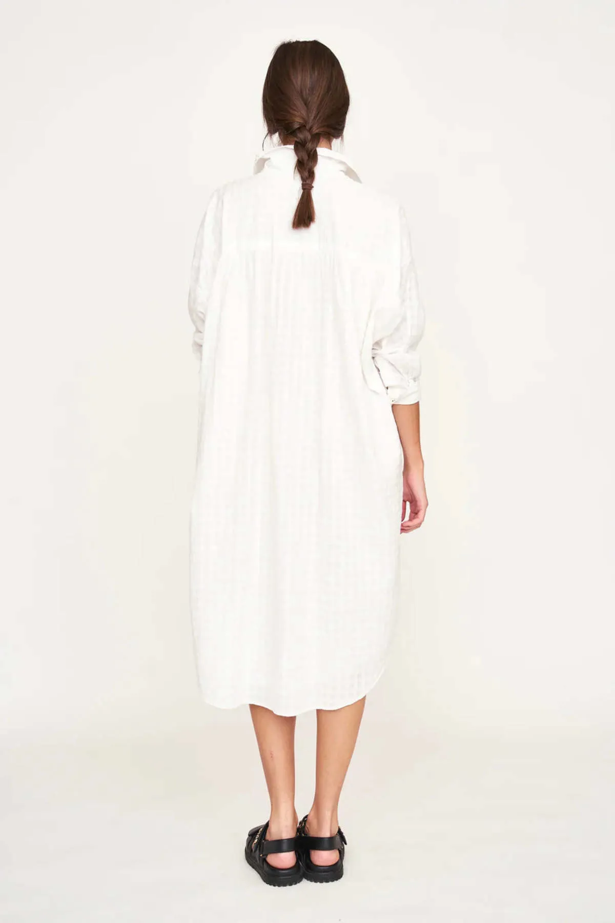 Kyoto House Dress - White Boxweave