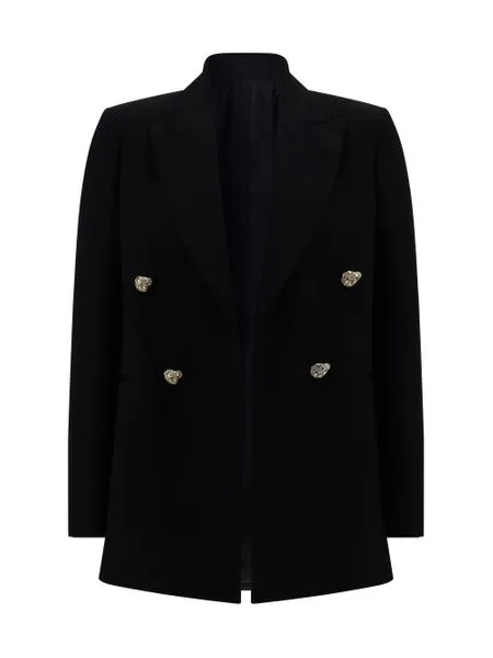 LANVIN 2024 Fashion Must-Have: Chic Black Suit Jacket for Women