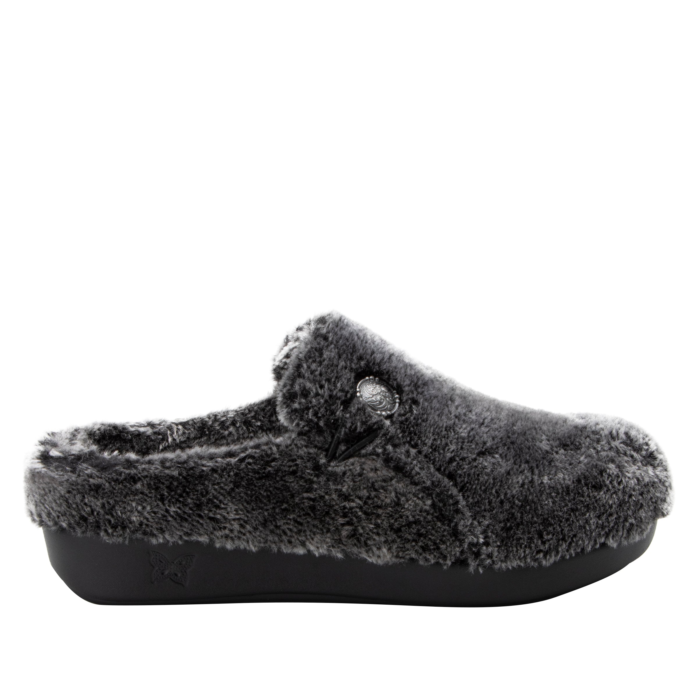 Loungeree Frosty Black Slipper