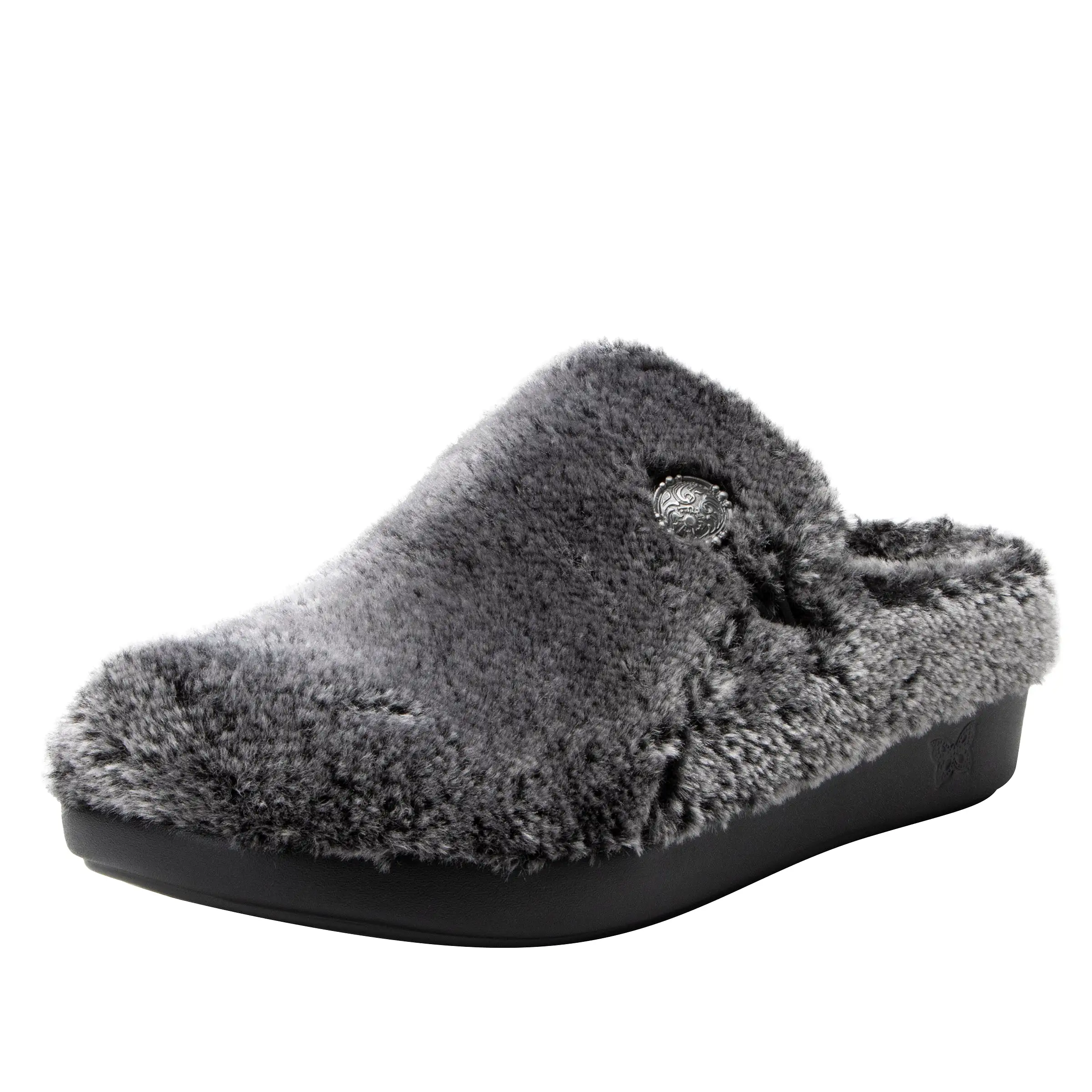 Loungeree Frosty Black Slipper