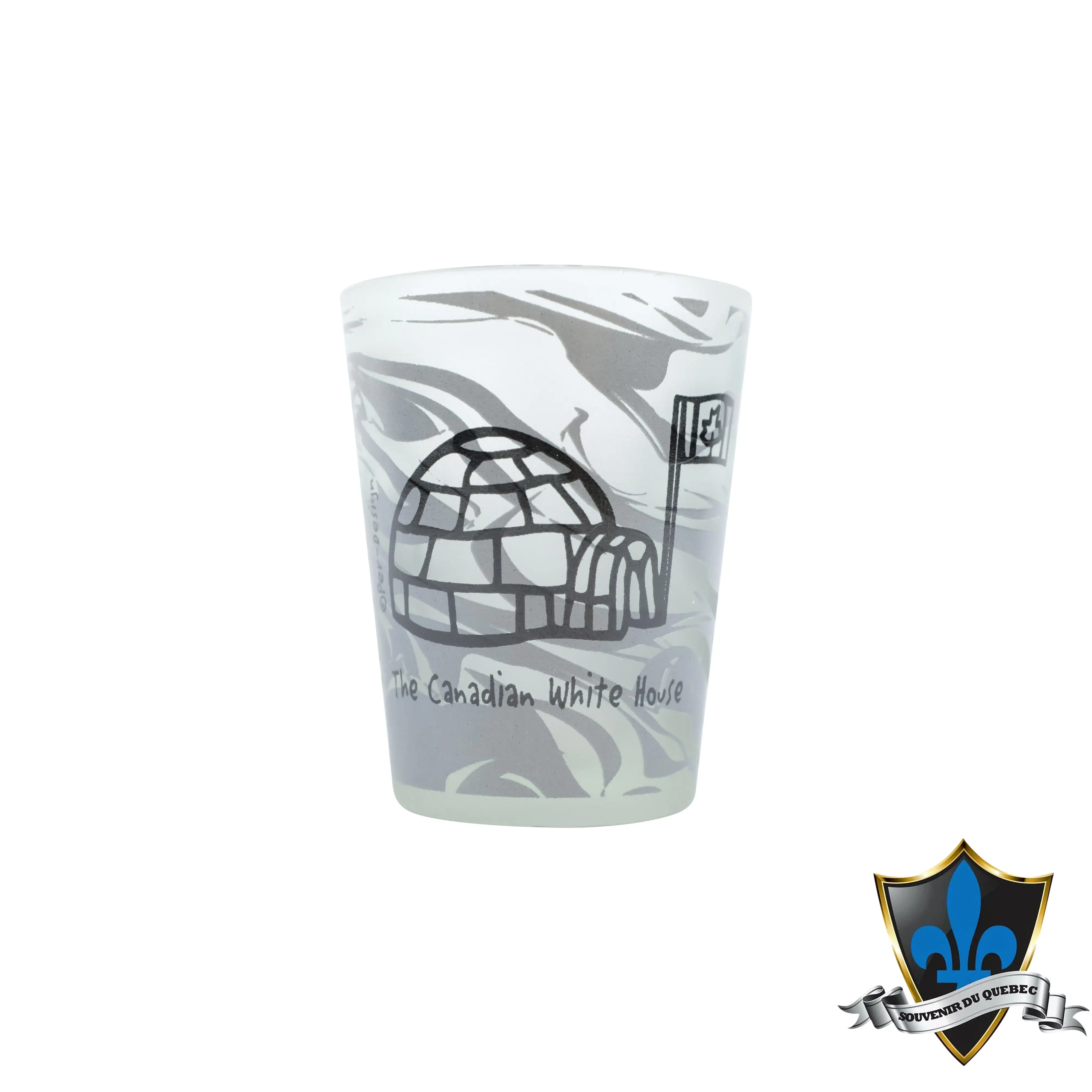 Marble Canadian White House Shotglass