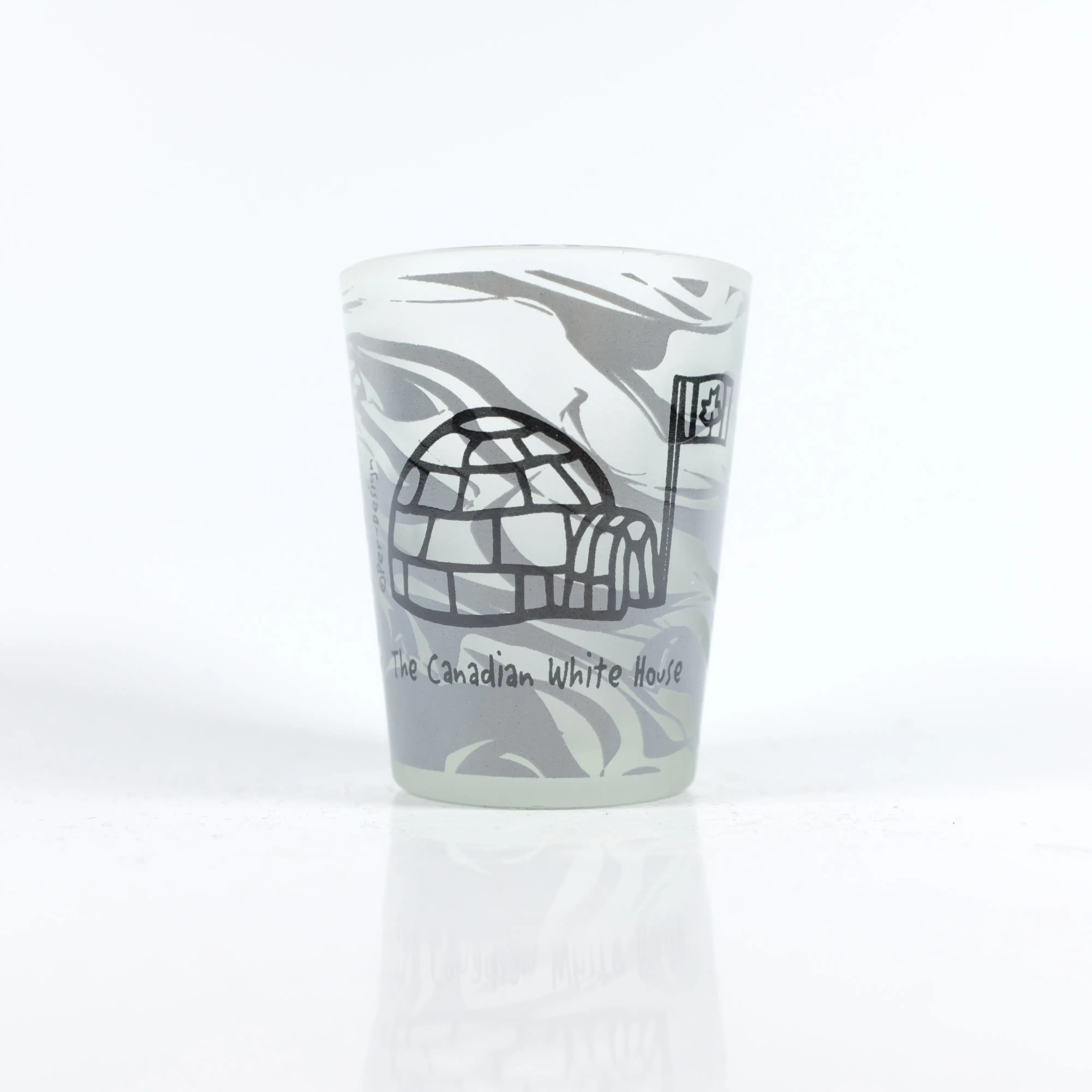 Marble Canadian White House Shotglass