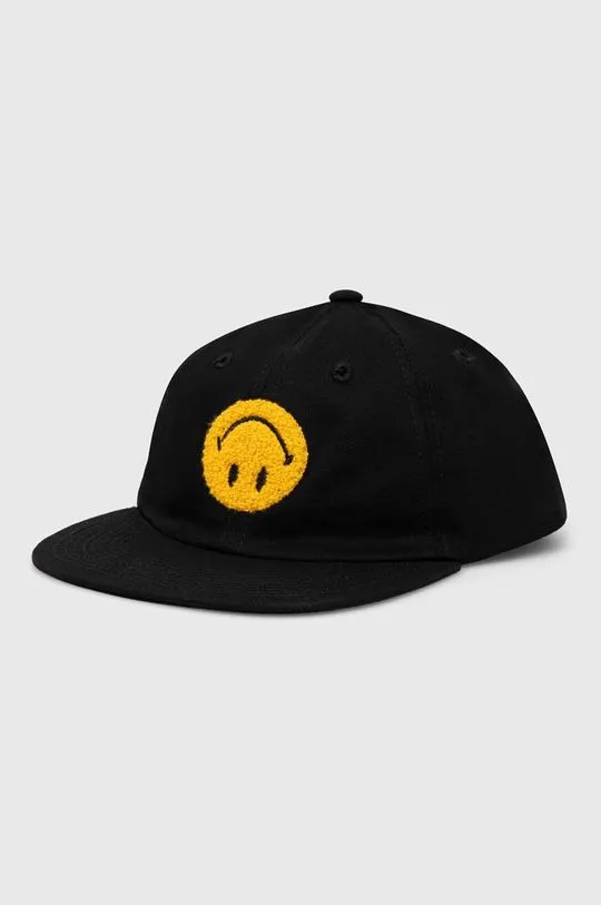 Market cotton baseball cap x Smiley black color