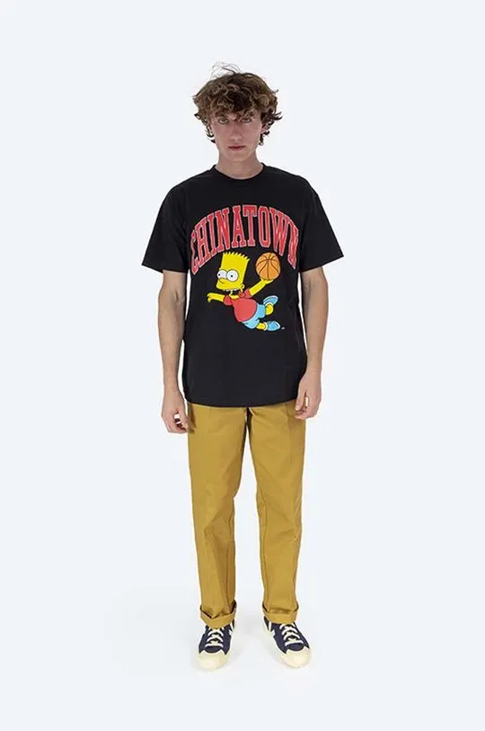 Market cotton T-shirt Chinatown Market x The Simpsons Air Bart Arc T-shirt black color