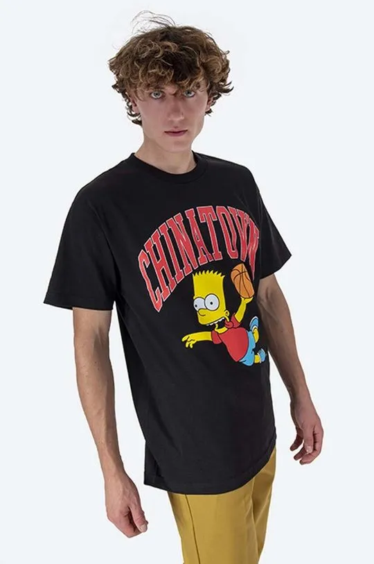 Market cotton T-shirt Chinatown Market x The Simpsons Air Bart Arc T-shirt black color