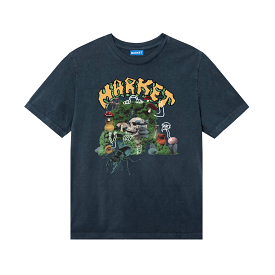 Market GROTTO T-SHIRT (Washed Black)