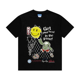 Market Smiley Head In The Game T-shirt (Washed Black)