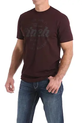 Men's Cinch Burgundy T-Shirts