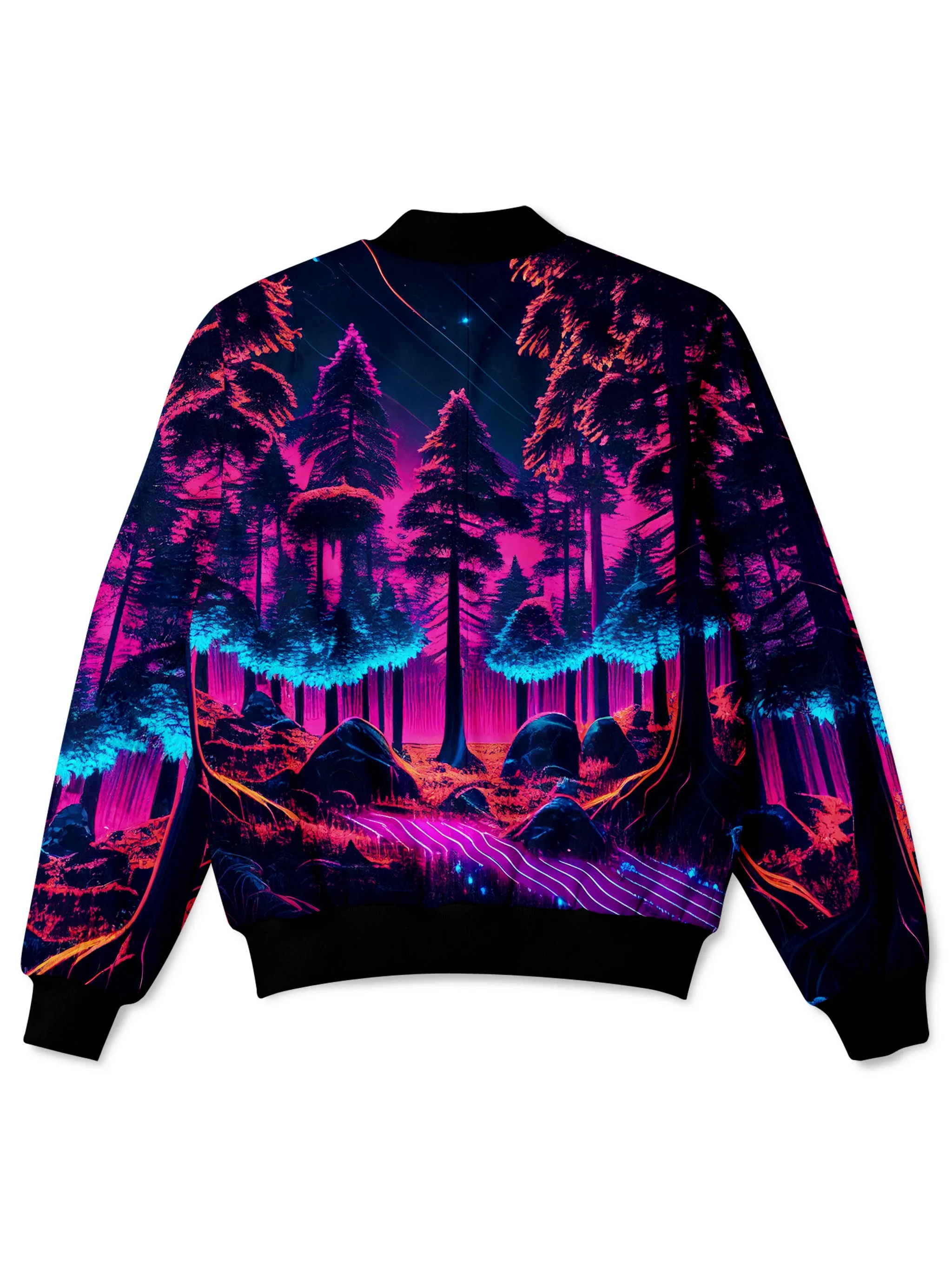 Neon Forest Bomber Jacket