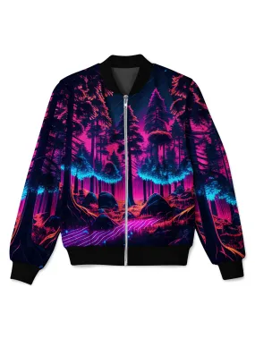 Neon Forest Bomber Jacket