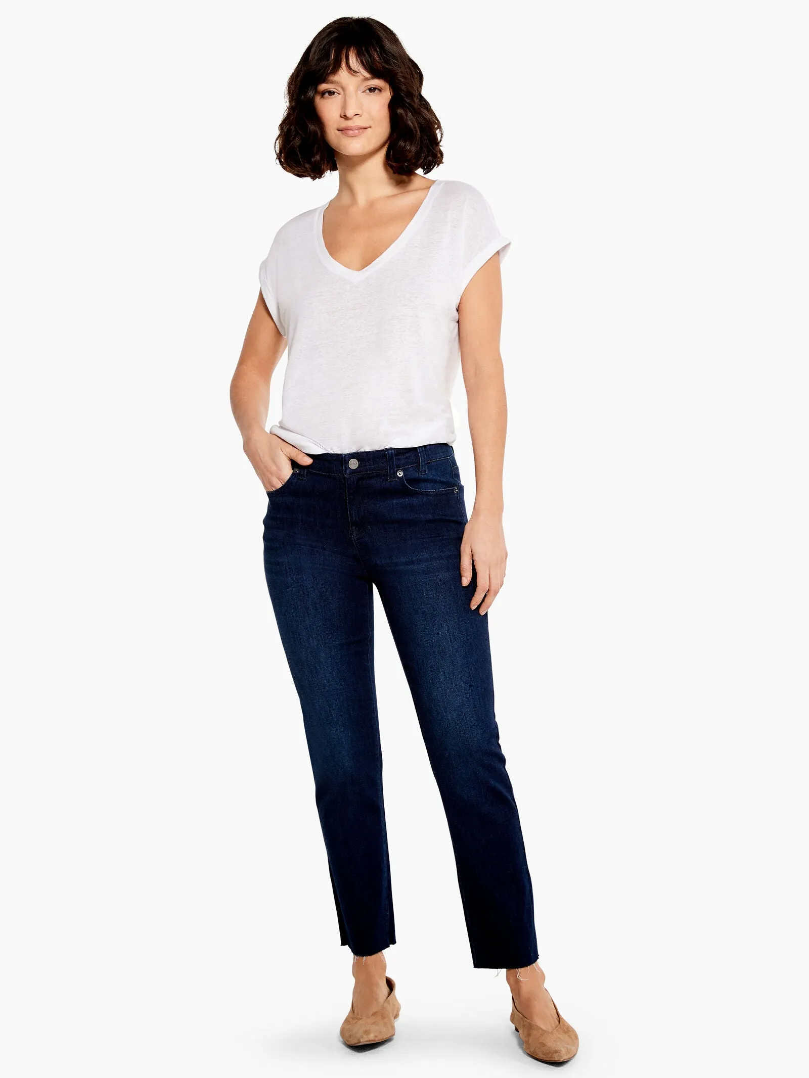 Nic + Zoe 28 Mid Rise Straight Ankle Jeans