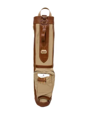 Pencil Style Golf Bag- British Tan with Chestnut Leather