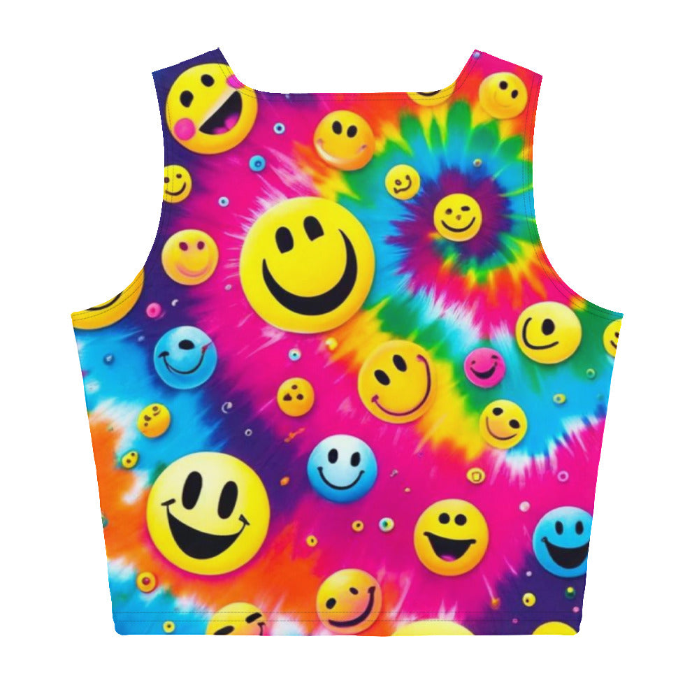 PLUR Smiles Rave Crop Top