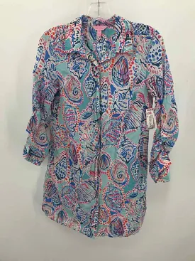 Pre-Owned Lilly Pulitzer Blue Size XS Knee Length Long Sleeve Dress