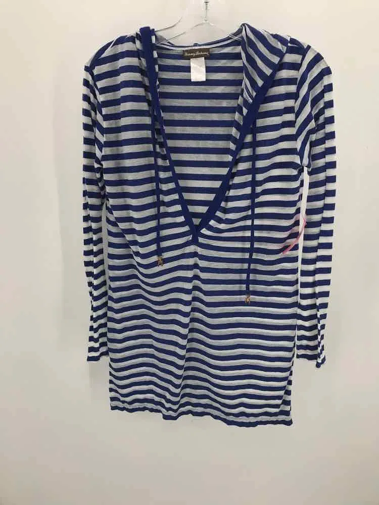 Pre-Owned Lilly Pulitzer Blue Size XS Stripe Coverup