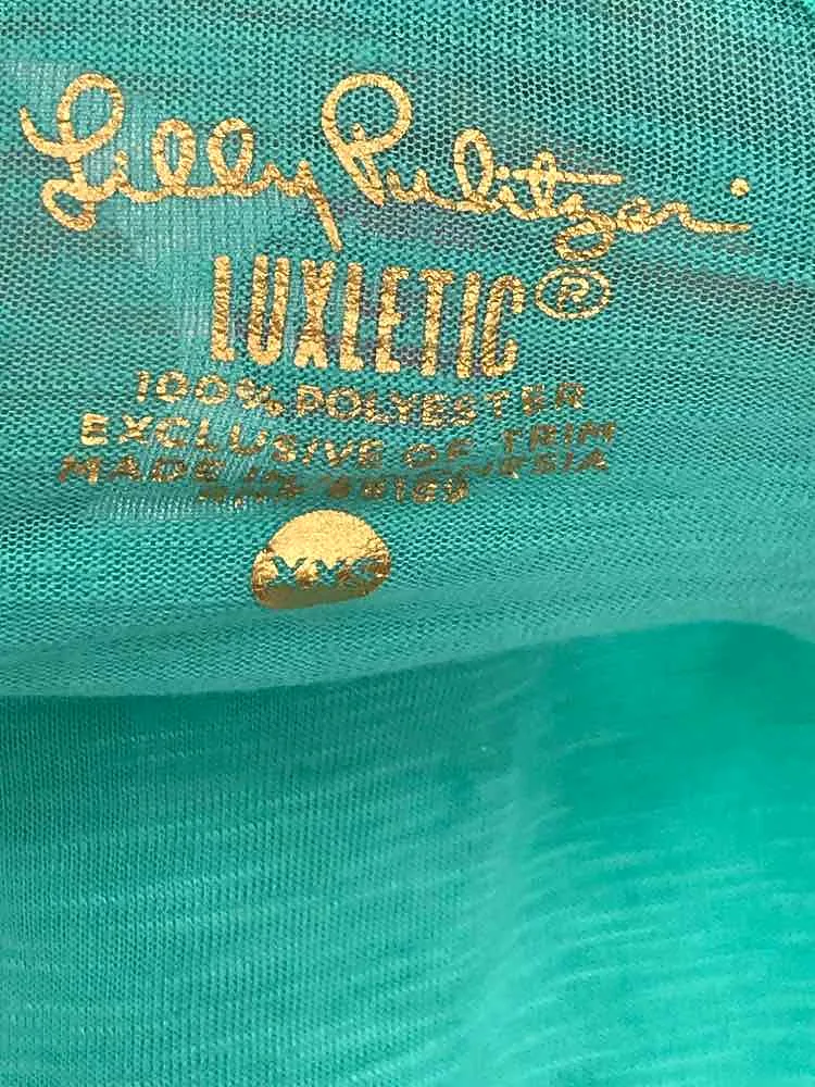 Pre-Owned Lilly Pulitzer Luxletic Green Size XXS Athletic Tank