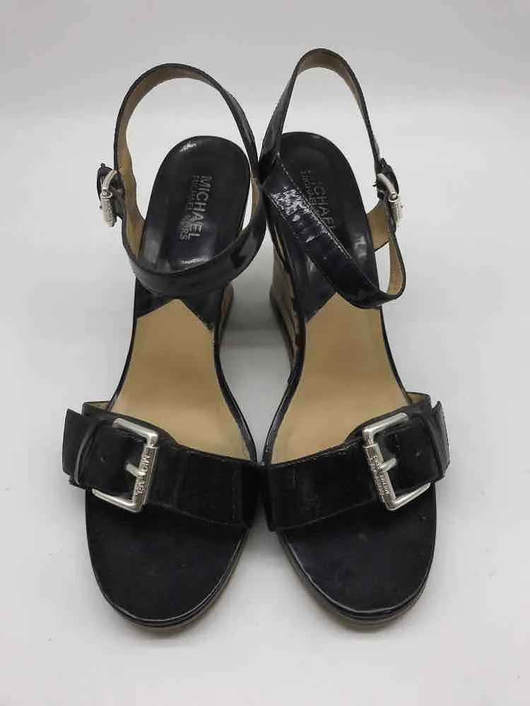 Pre-Owned MICHAEL Michael Kors Black Size 11 Wedge Sandals