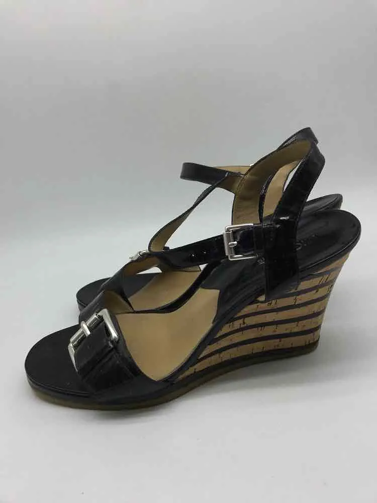 Pre-Owned MICHAEL Michael Kors Black Size 11 Wedge Sandals