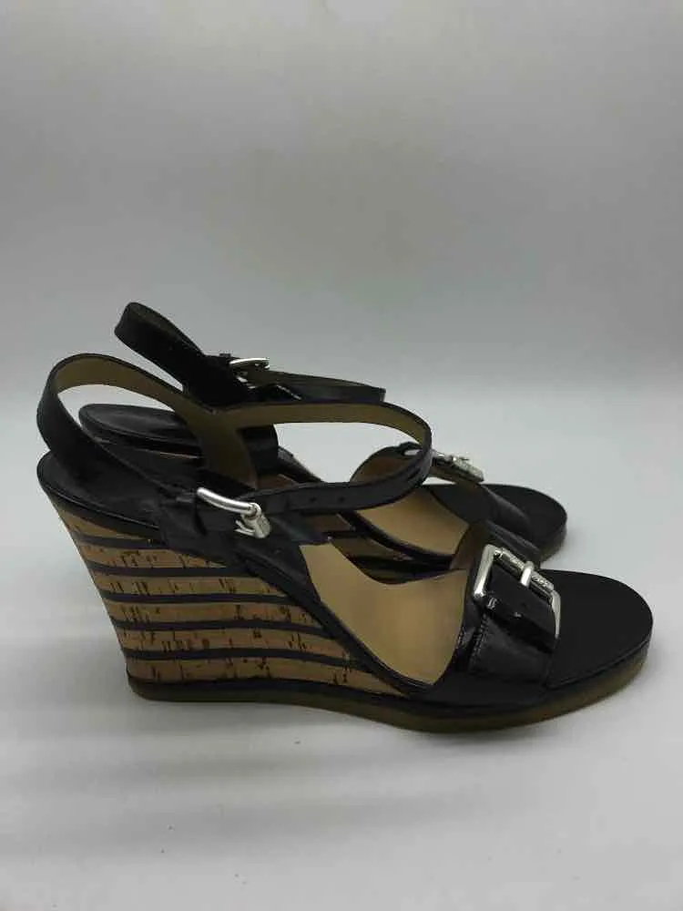 Pre-Owned MICHAEL Michael Kors Black Size 11 Wedge Sandals