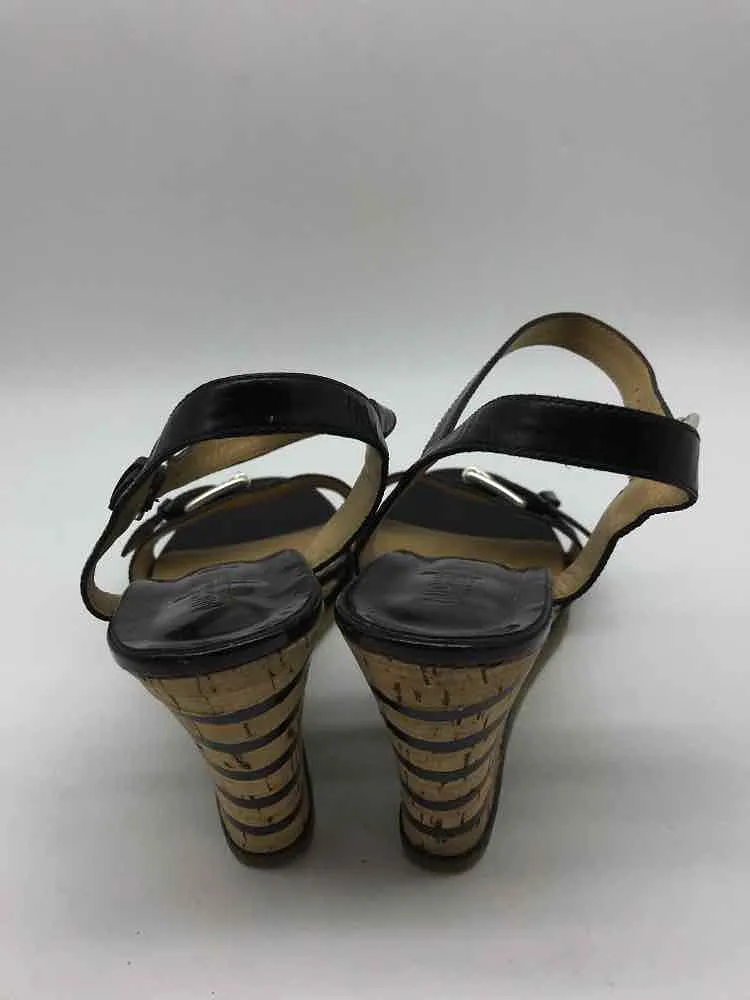 Pre-Owned MICHAEL Michael Kors Black Size 11 Wedge Sandals