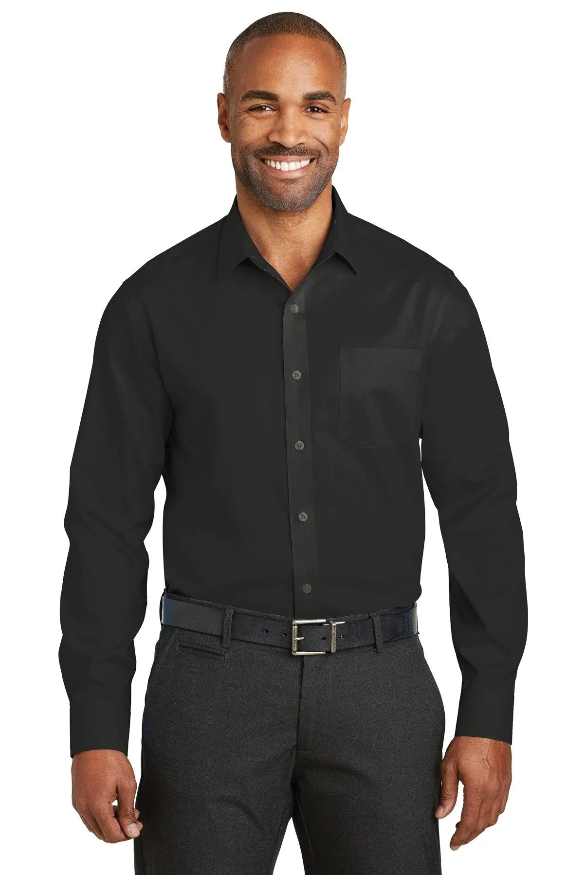 Red House Slim Fit Non-Iron Twill Shirt RH80 Black