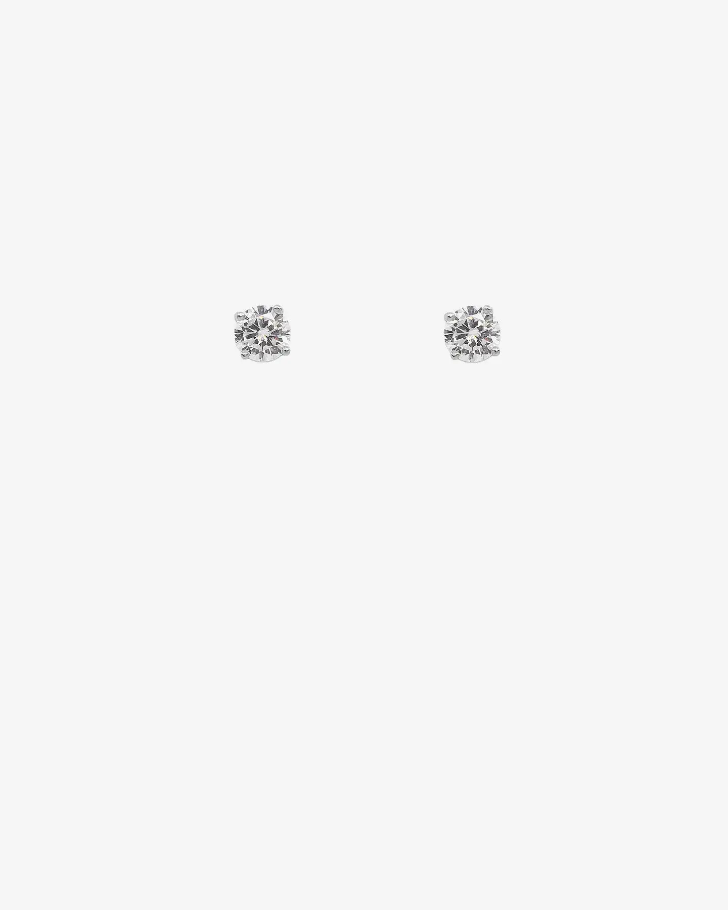 Saint Morta Round Cut Earrings Iced White Gold