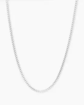 Saint Morta Square Pearl Chain White Gold