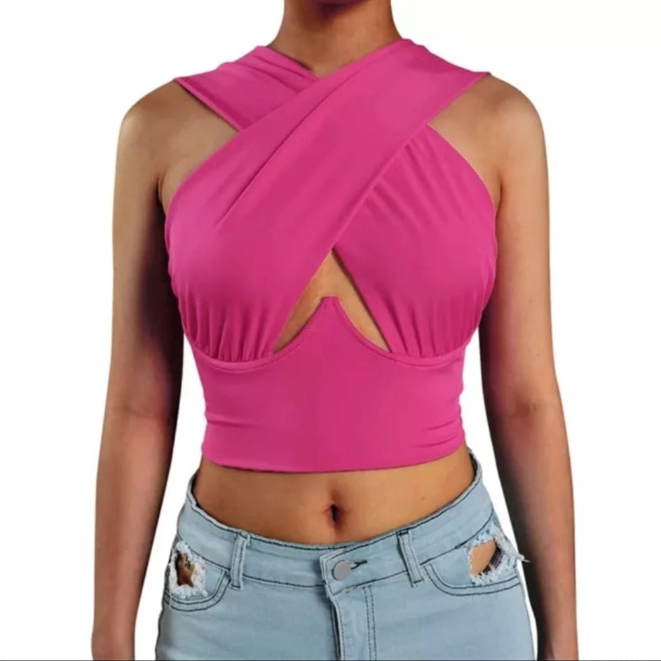 Sexy Cross Crop Top