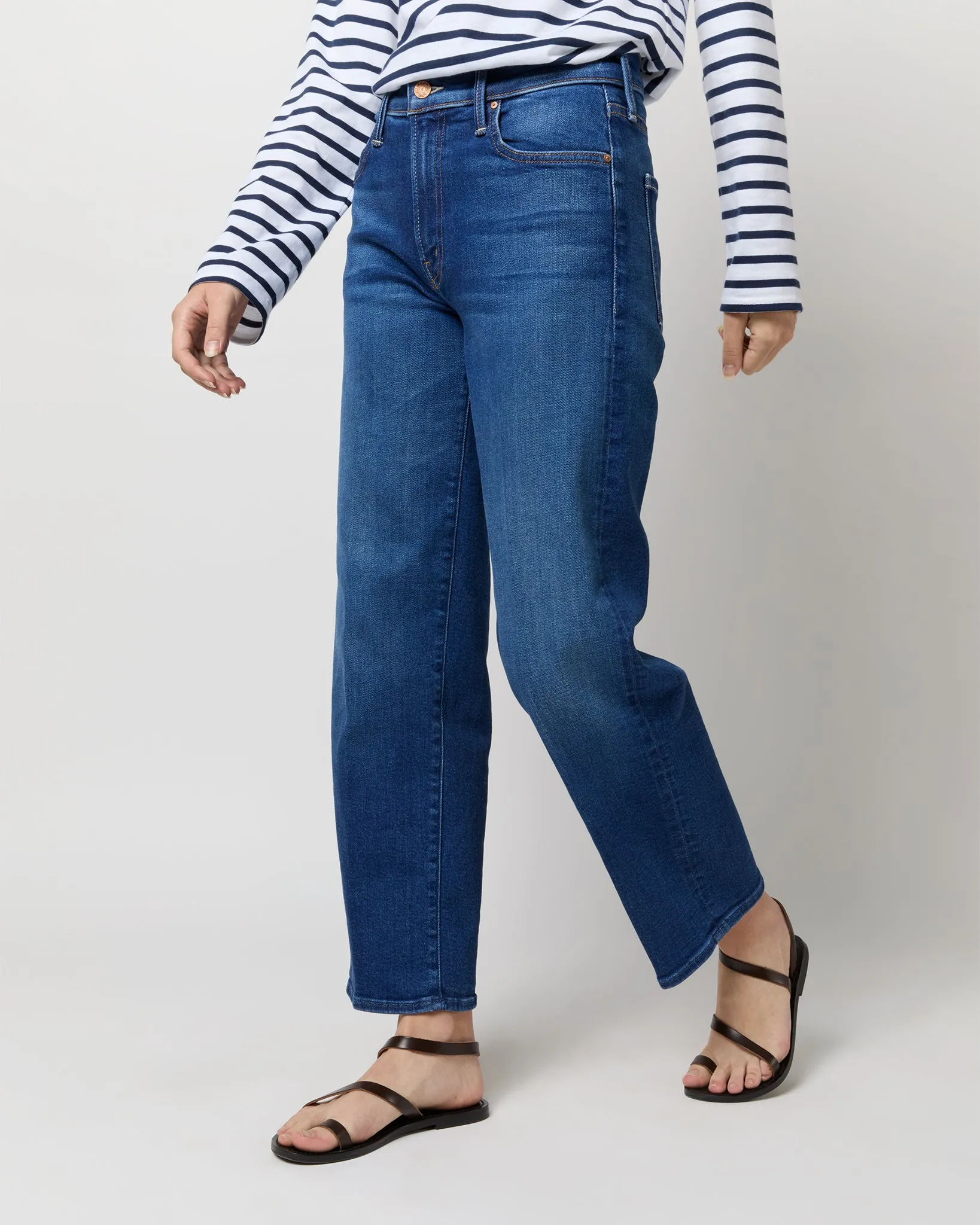 The Mid Rise Ramble Zip Ankle Jean in Coastal Colors