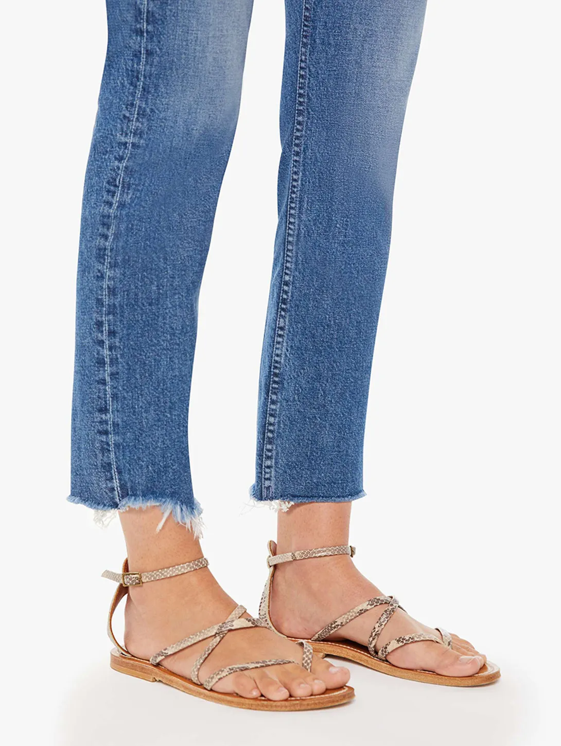 The Mid Rise Rider Ankle Fray Jean - Local Charm