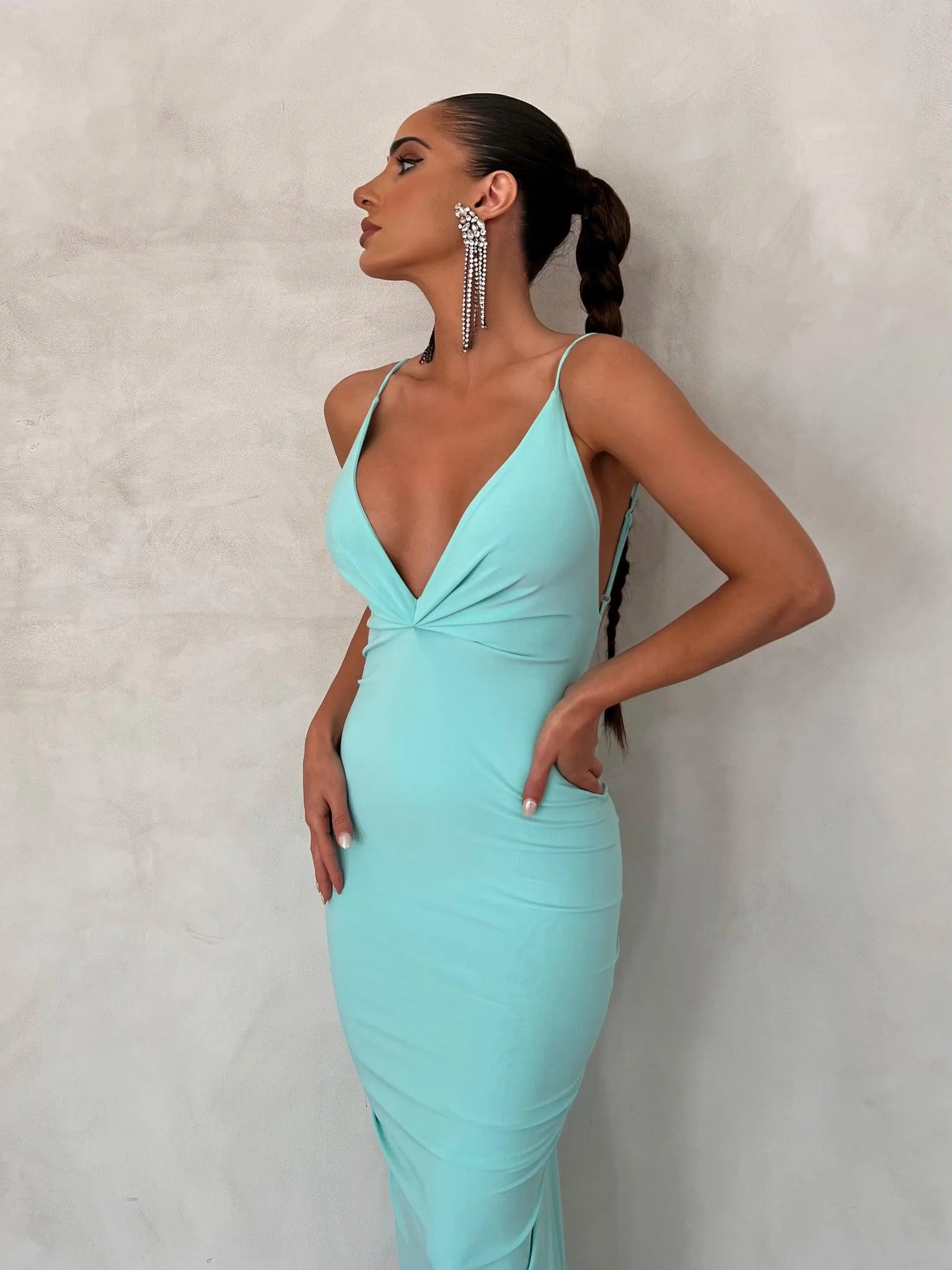 Veronica Dress - Aqua