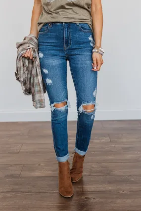 White Birch Distressed Skinny Jeans- Ramona Wash