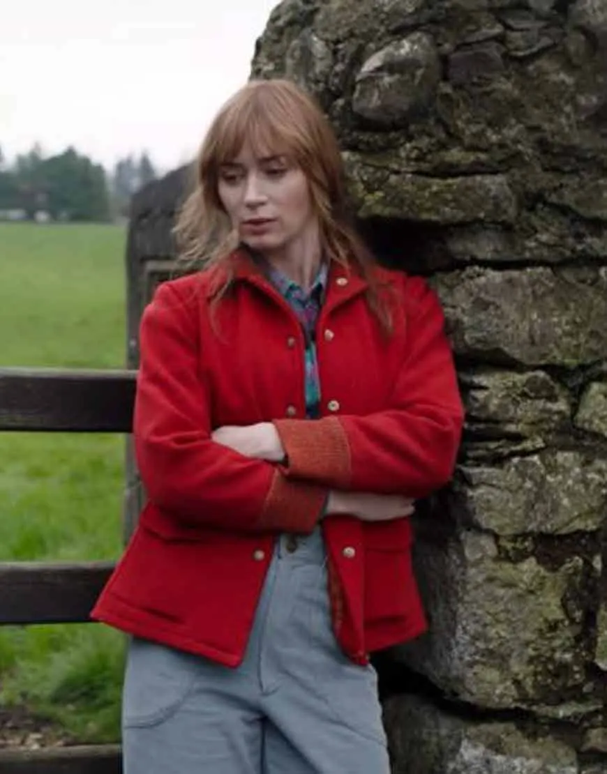 Wild Mountain Thyme Emily Blunt Jacket | Rosemary Red Jacket -Ujackets