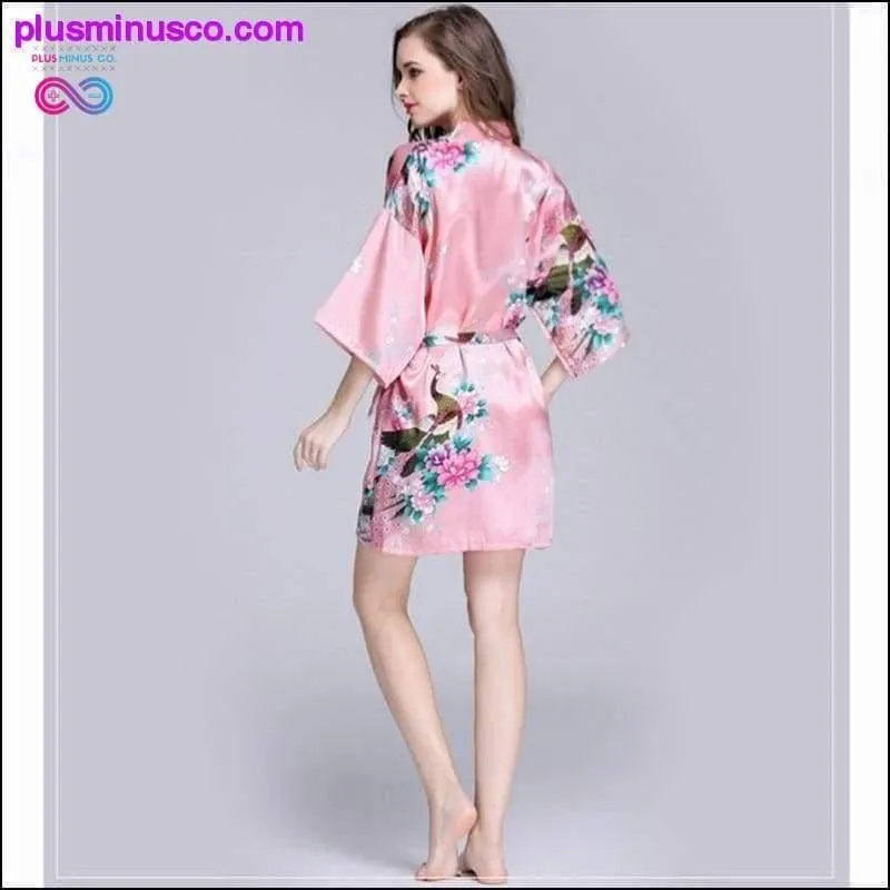 Women Faux Silk Robe Satin Wedding Bride Robe Large Size