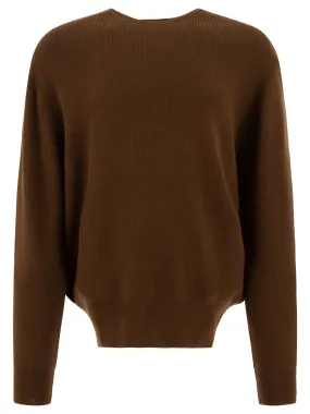 Wool-Blend Sweater Knitwear Brown