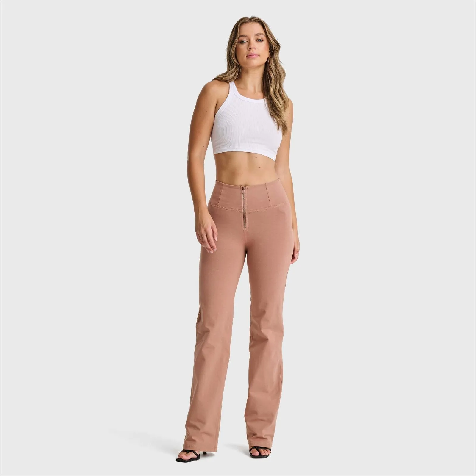 WR.UP Fashion - High Waisted - Straight Flare - Mocha