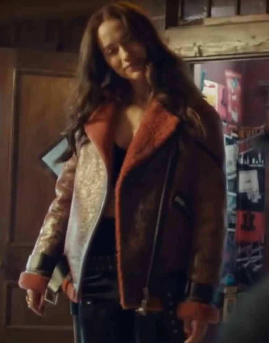 Wynonna Earp S04 Melanie Scrofano Shearling Jacket | Ujackets.com