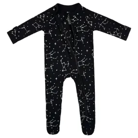 Zippered Footie in Midnight Constellation