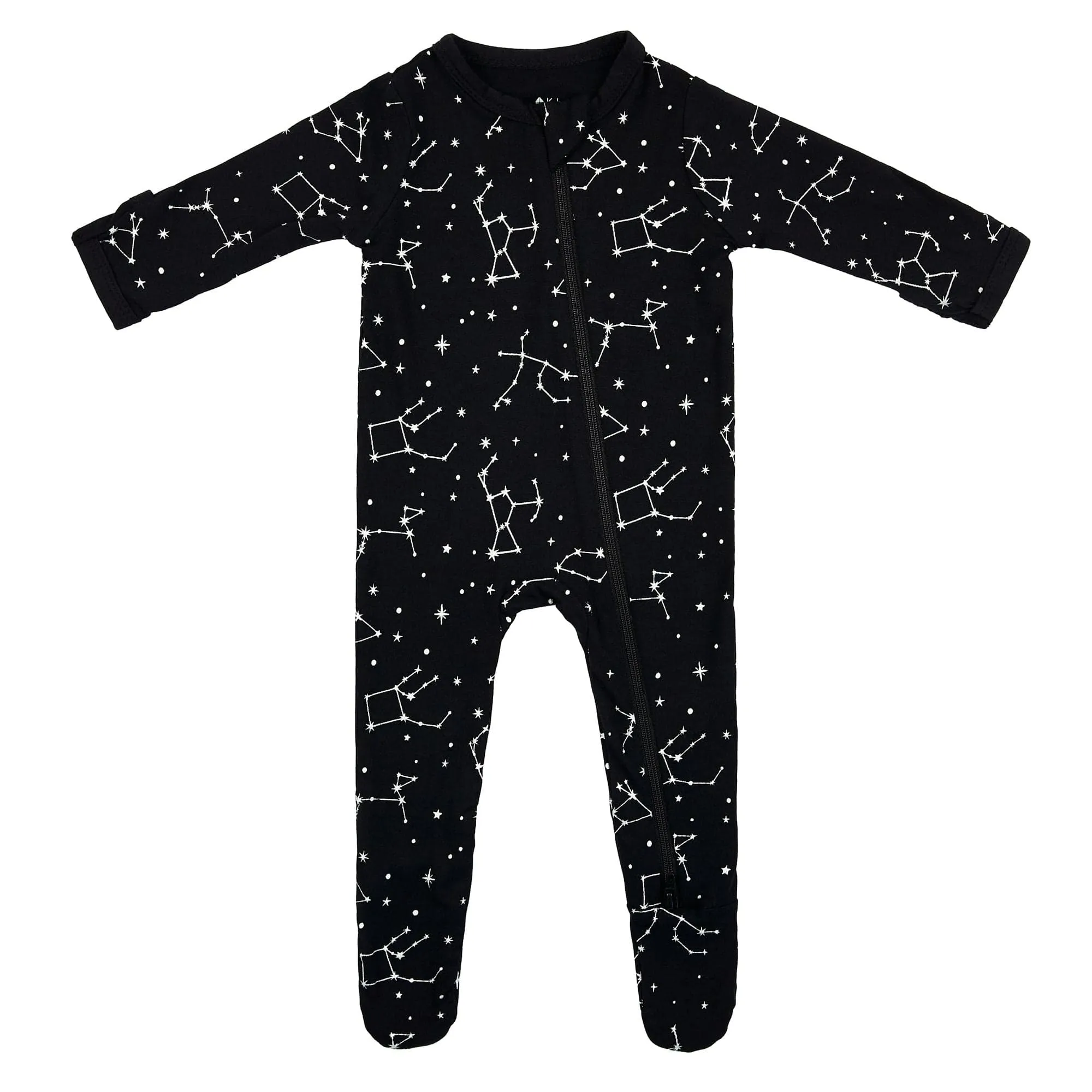 Zippered Footie in Midnight Constellation